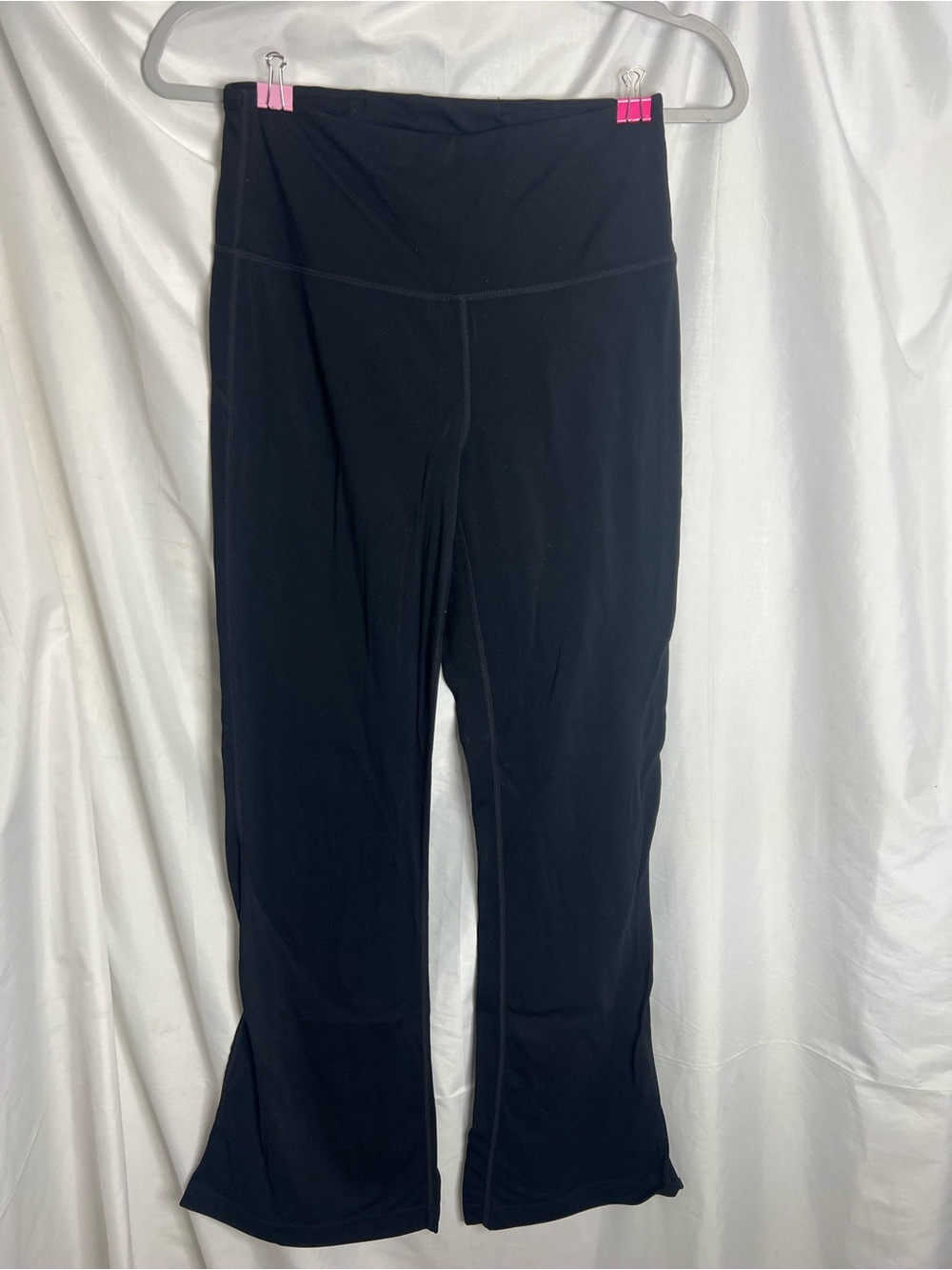 Quince Black High-Rise Flared Track Pants